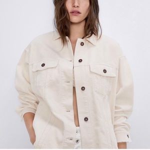 ZARA Jacket/Overshirt in ECRU